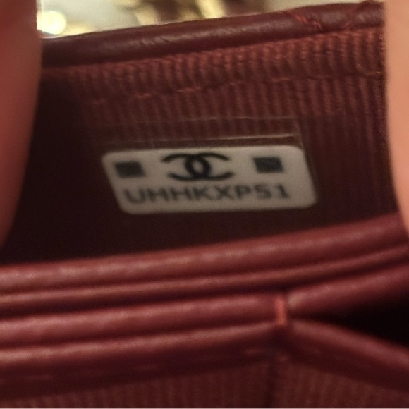 BNWT CHANEL MINI BURGUNDY BAG - Picture 5 of 5